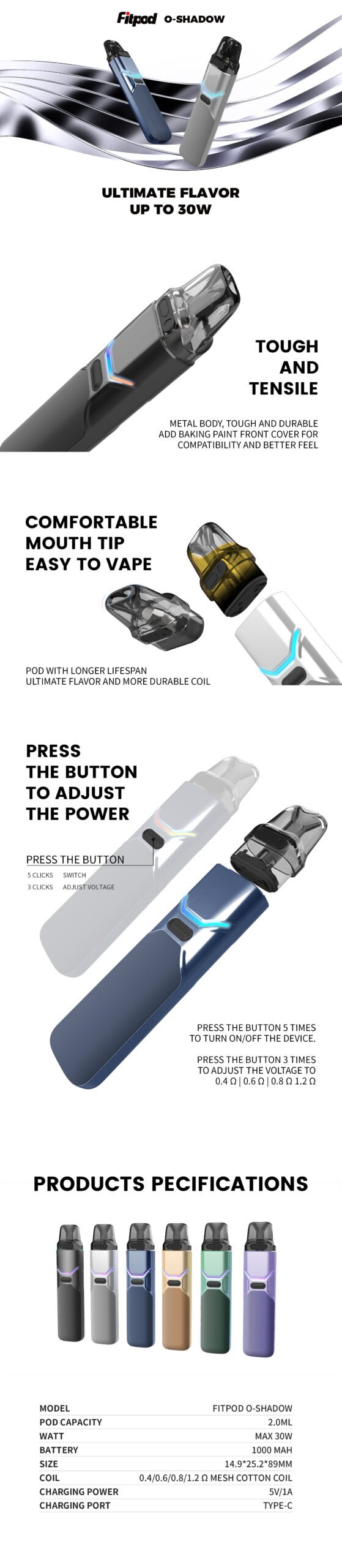 【小煙主機】🔥 FITPOD O-SHADOW 小蠻牛｜一機玩轉所有口感！